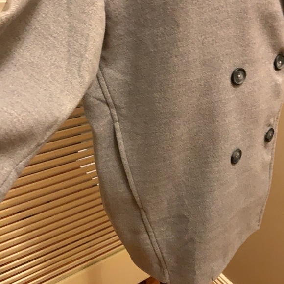 Free People Hannah Oversized Slouchy Blazer /Pea Coat in Washed Black - Picture 11 of 16